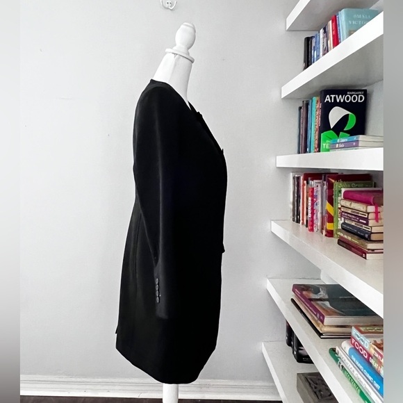 Talbots button front black mid weight coat size 6 - Picture 7 of 13